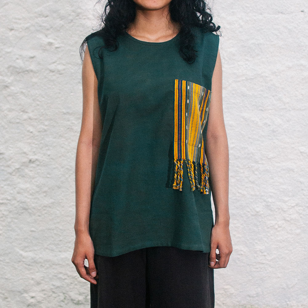 Letong - Sleeveless Blouse Kantong Tenun | Noesa