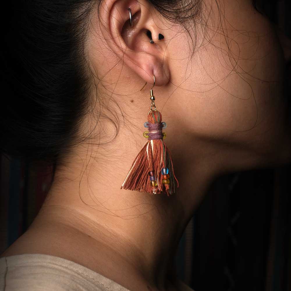 Earrings Tenun Ikat - Pijar Rua | Noesa