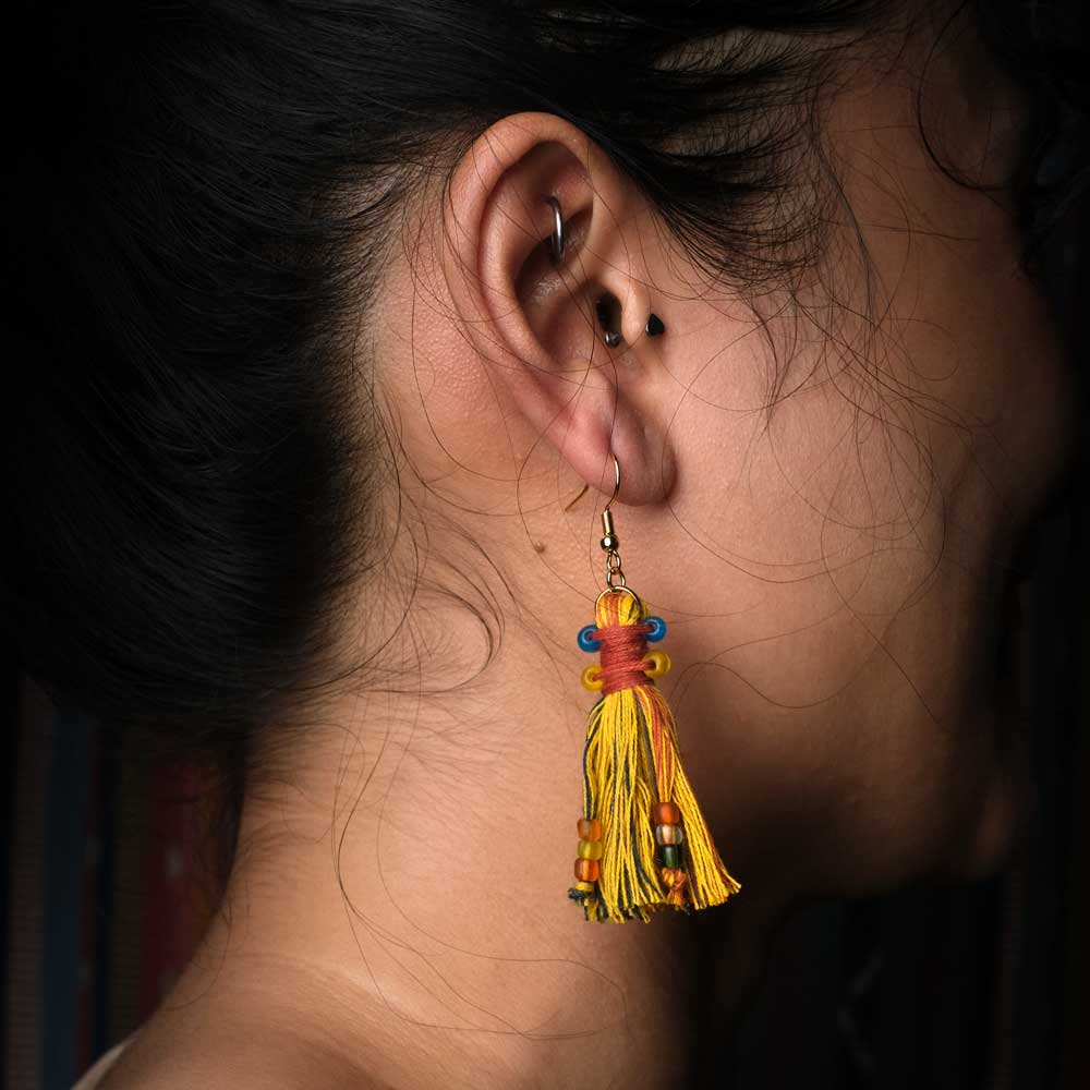 Earrings Tenun Ikat - Pijar Rua | Noesa