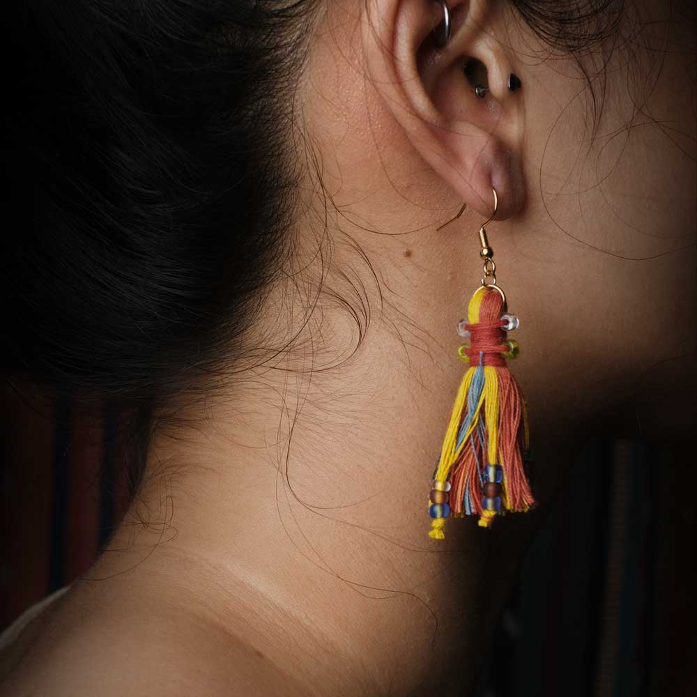 Earrings Tenun Ikat - Pijar Rua | Noesa