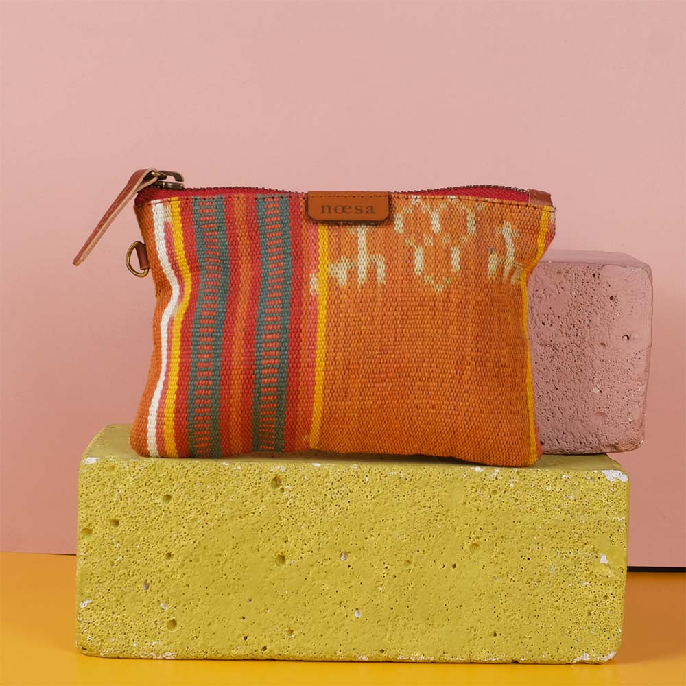 Kantong Pouch Tenun Ikat - Size M | Noesa