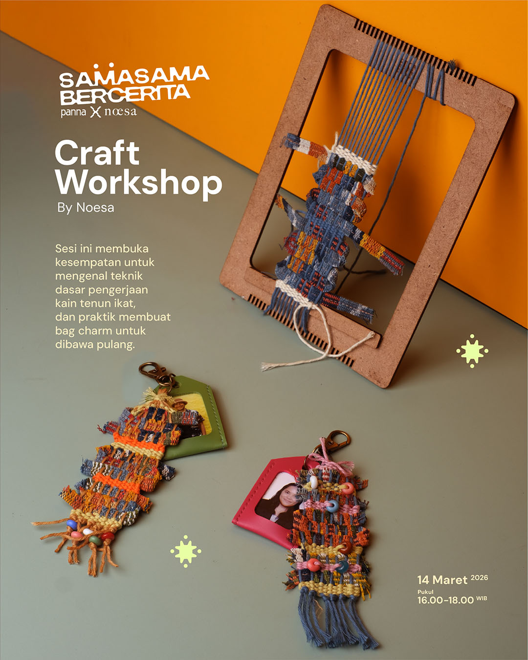 Workshop Photo Holder & Tapestry Bag Charm | Noesa