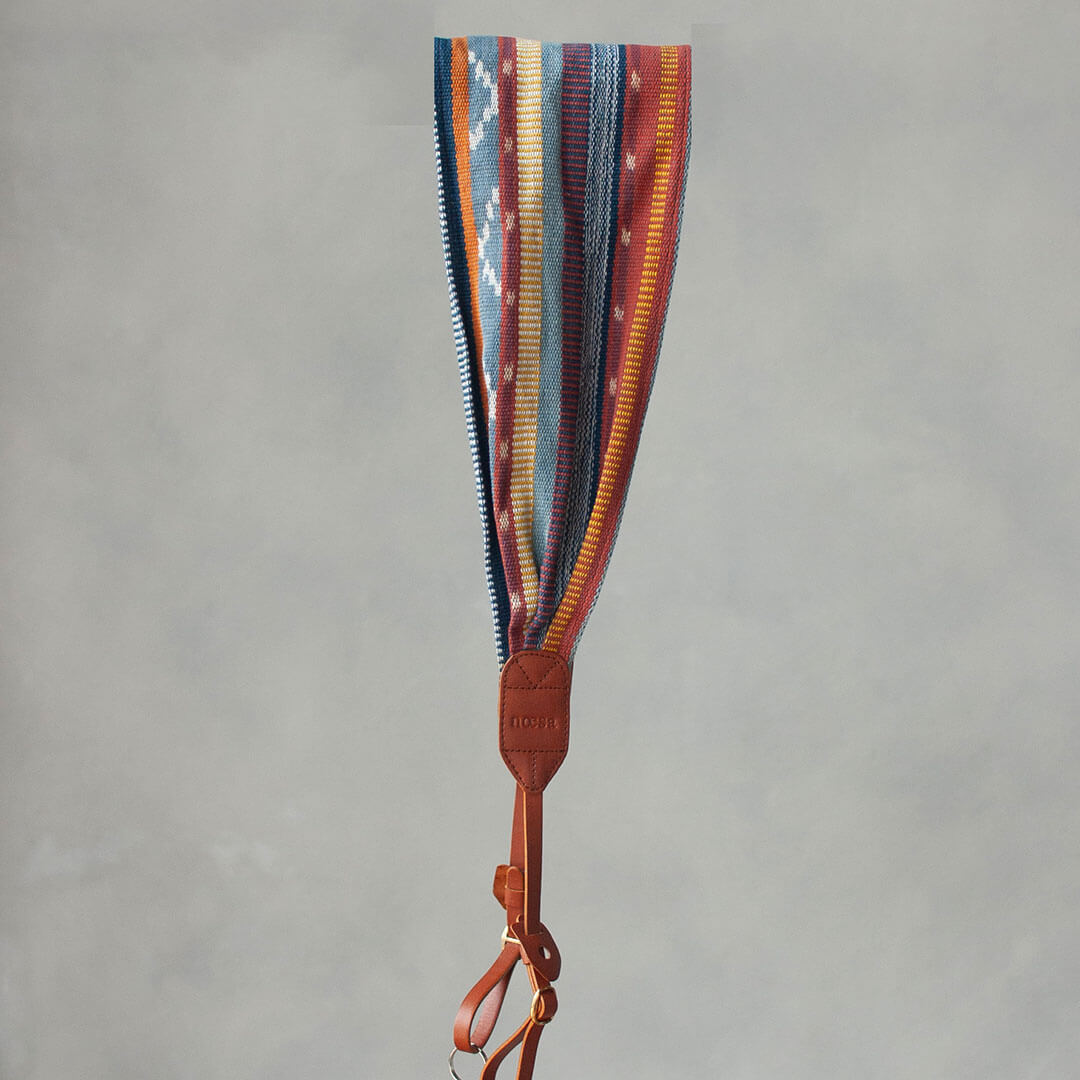 Sangkut - Natural Dye Tenun Ikat Camera Strap Size S | Noesa