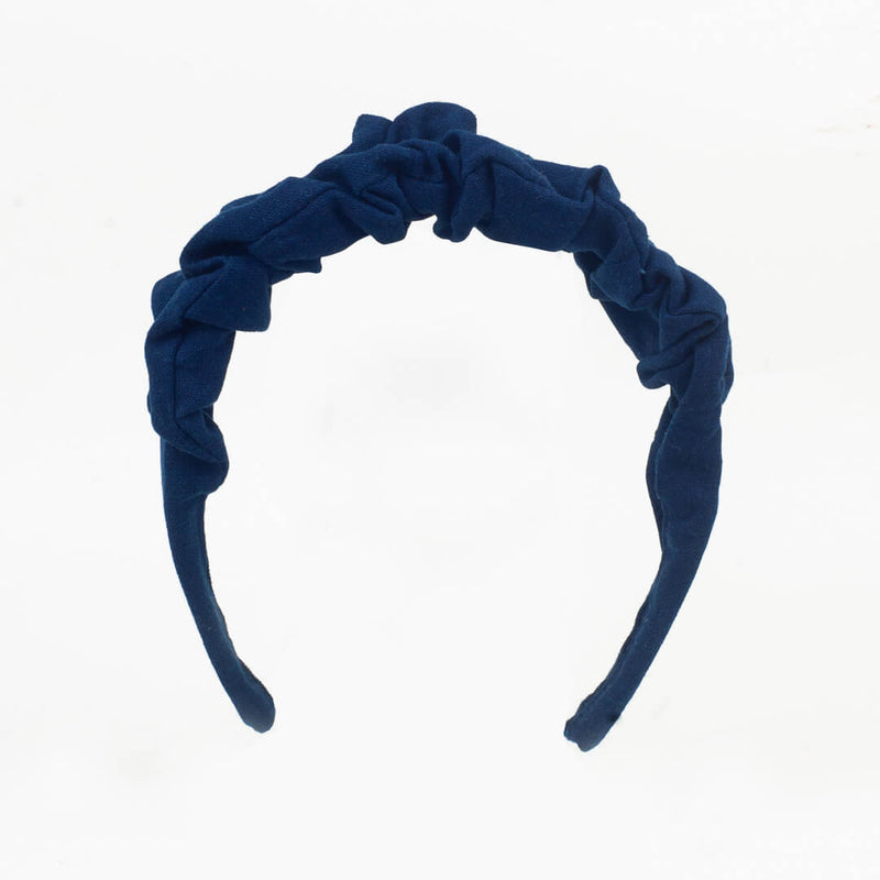 Kerut Polos - Bando Linen - Headbands | Noesa - Indigo - Noesa | Noesa