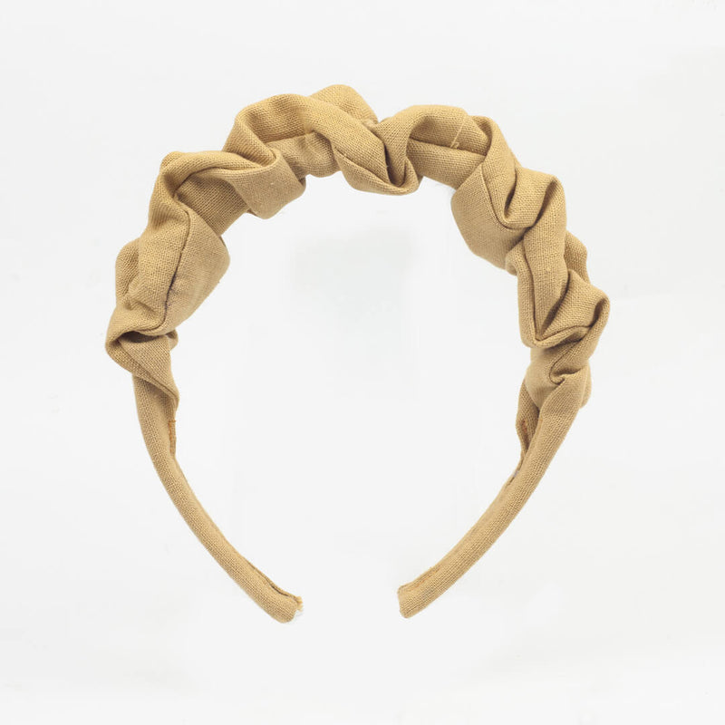 Kerut Polos - Bando Linen - Headbands | Noesa - Walnut - Noesa | Noesa