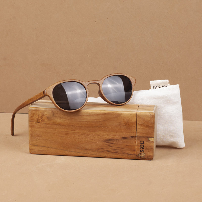 Gemblong - Kacamata Kayu Panto - Sunglasses | Noesa - Teakwood - Noesa | Noesa