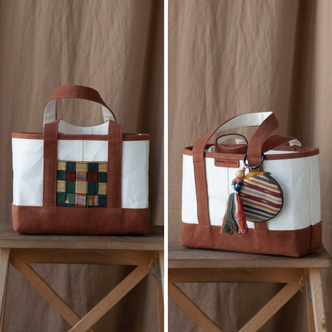 Tote Bag. Handmade Upcycled Bag from Indonesia. Popsiklus and Noesa collaboration