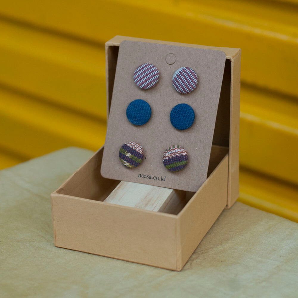 Tusuk Set Of 3 - Earrings Tenun Ikat | Noesa