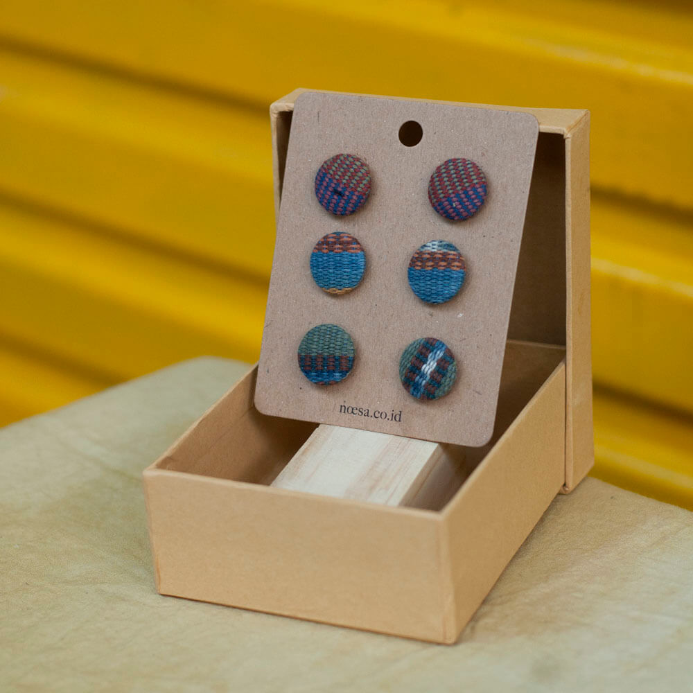 Tusuk Set Of 3 - Earrings Tenun Ikat | Noesa