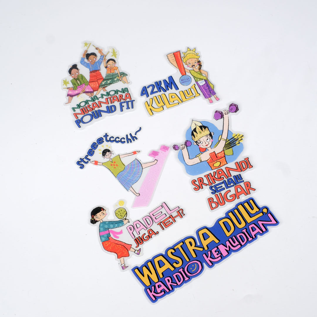 Nona Nusantara: Wellness Edition Sticker Set - Parade Saku | Noesa