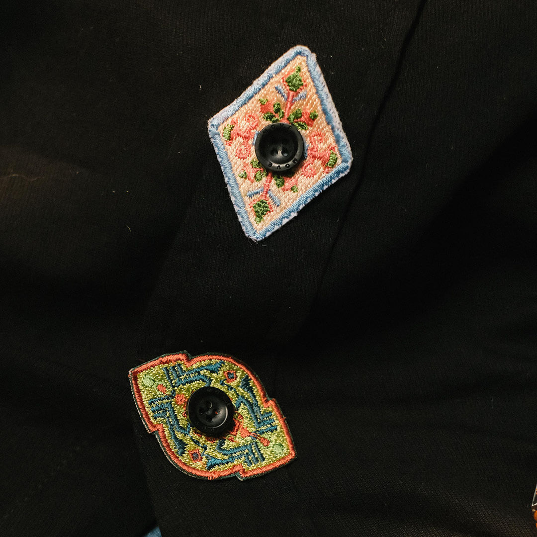 Embroidery Button Cover Patch - Parade Saku | Noesa