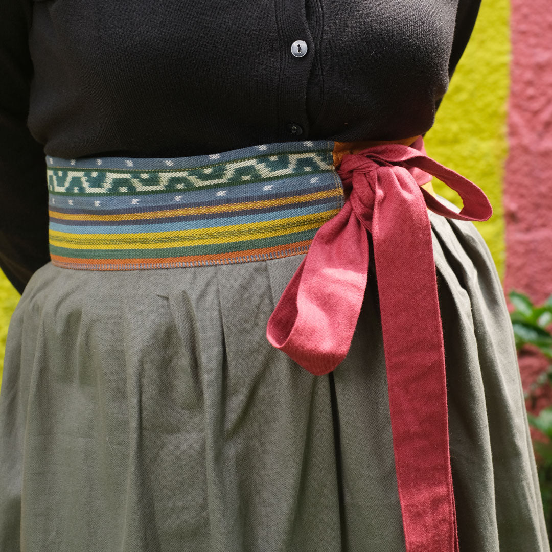 Hanbok Skirt Half Tenun - Plus Size  | Noesa