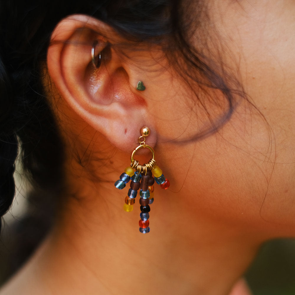 Earrings Kunang Rua - Tenun Ikat  | Noesa