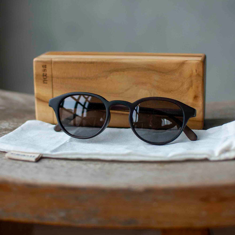 Gemblong - Kacamata Kayu Panto - Sunglasses | Noesa