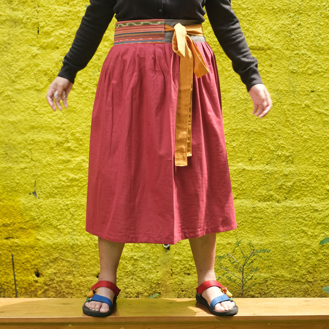 Hanbok Skirt Half Tenun - Plus Size  | Noesa