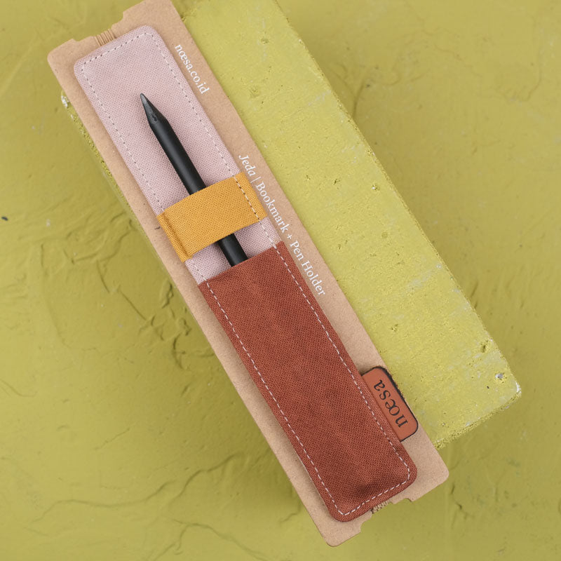 Jeda Polos Tilu - Cloth Bookmark and Pen Holder | Noesa