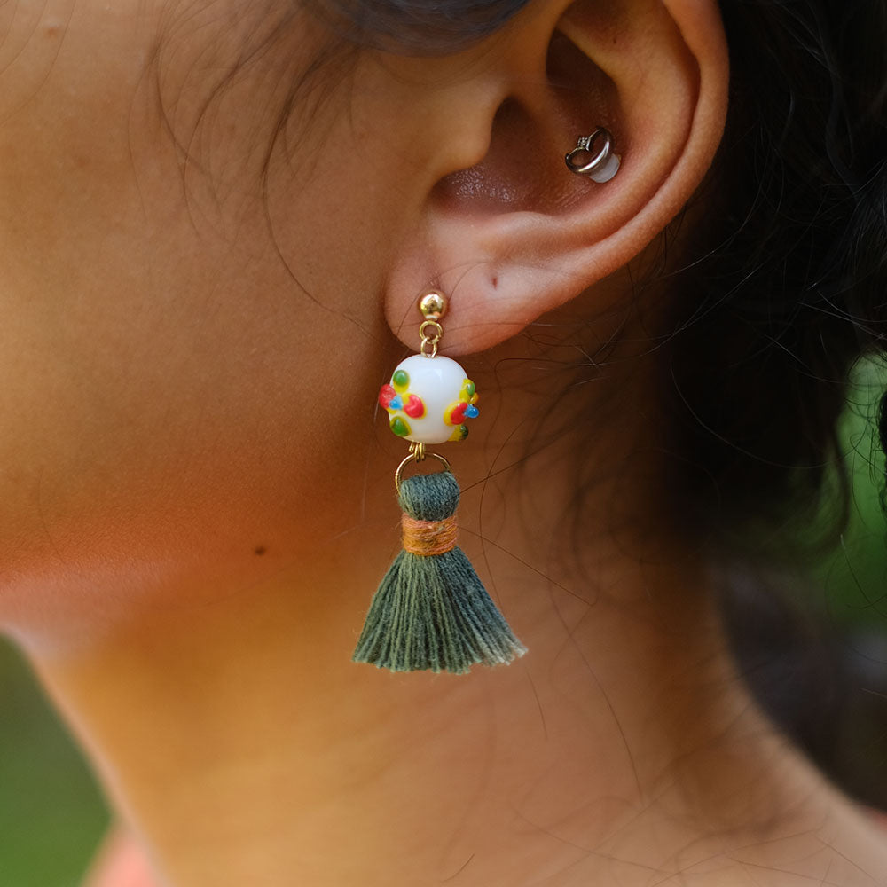 Earrings Tenun Ikat - Pijar Luli | Noesa