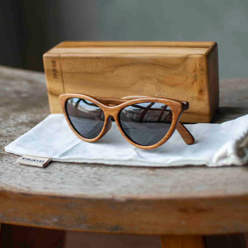 Pastel - Kacamata Kayu Cat Eye - Sunglasses | Noesa