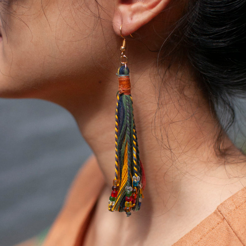 Anting Pijar - Earrings Tenun Ikat | Noesa