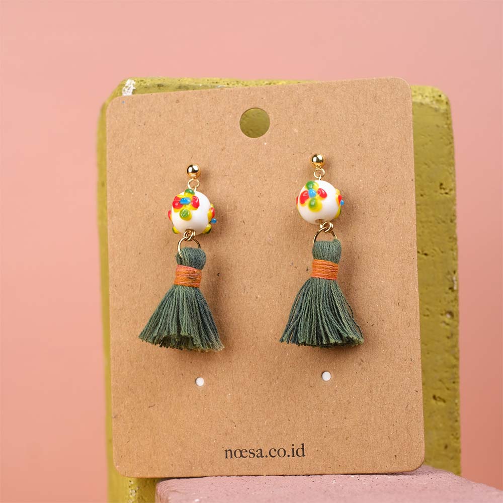 Earrings Tenun Ikat - Pijar Luli | Noesa