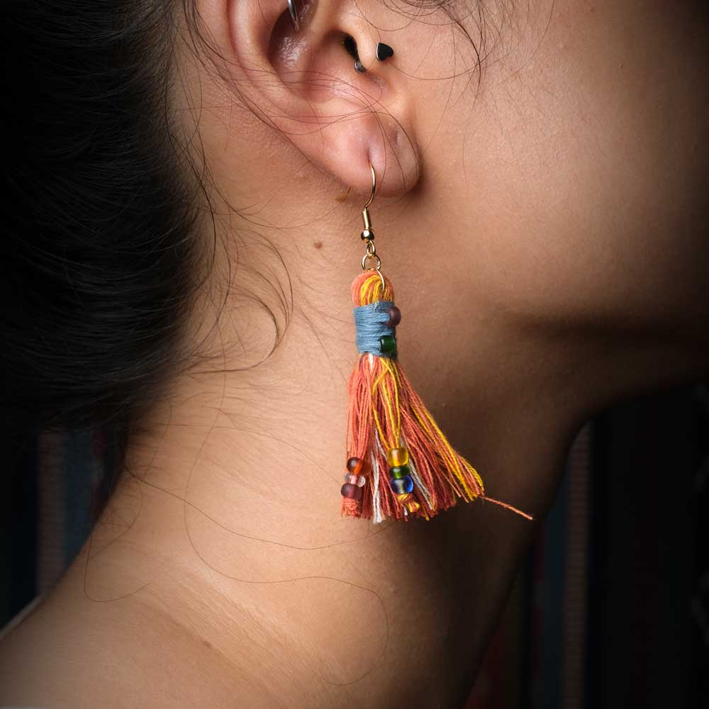 Earrings Tenun Ikat - Pijar Rua | Noesa
