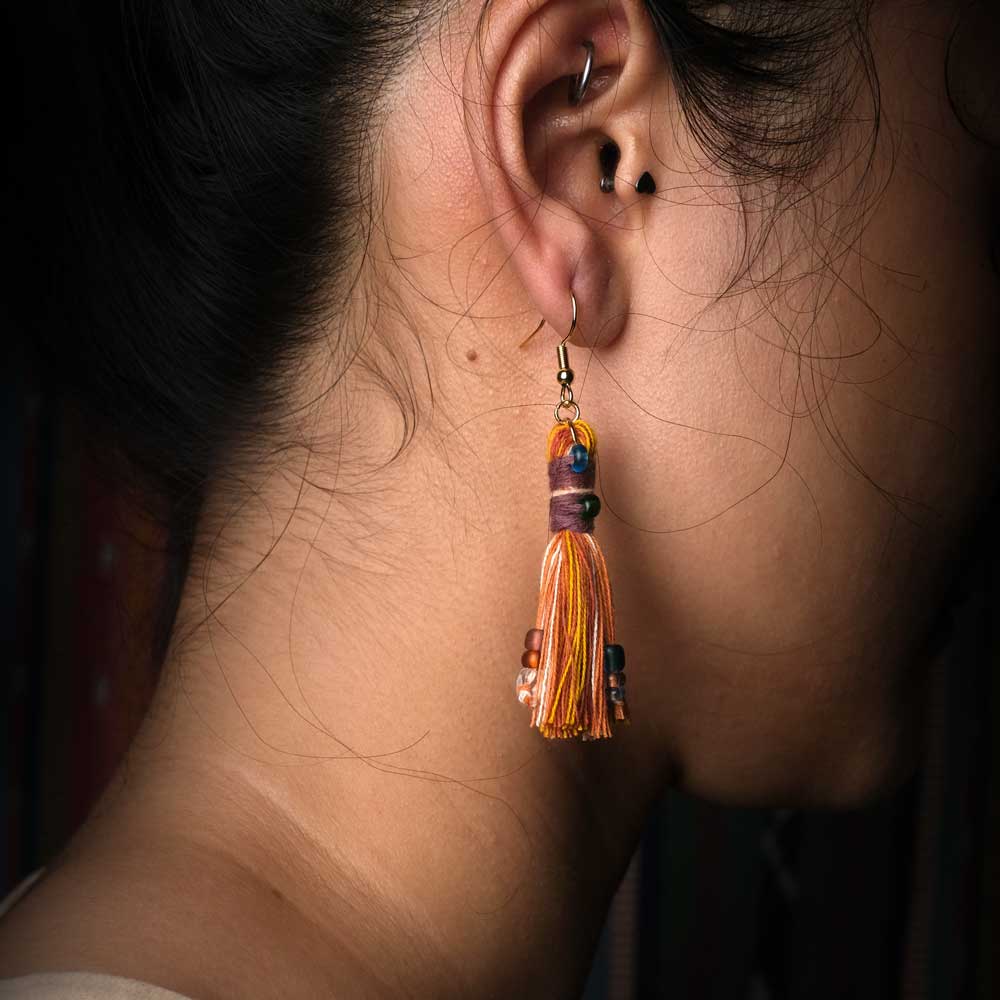 Earrings Tenun Ikat - Pijar Rua | Noesa