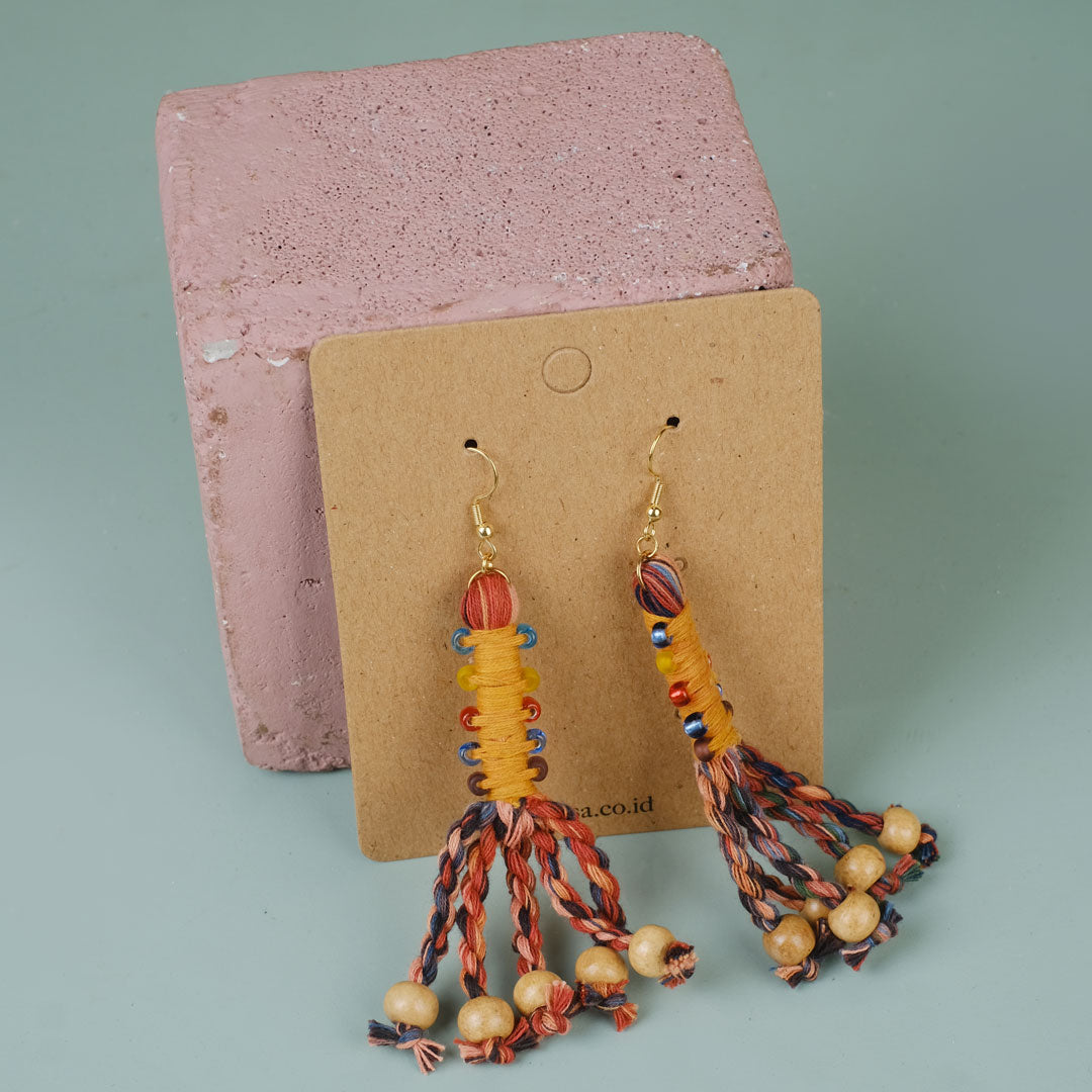 Anting Pilin - Earrings Tenun Ikat | Noesa