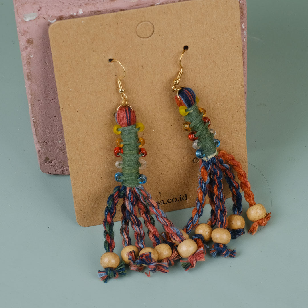 Anting Pilin - Earrings Tenun Ikat | Noesa