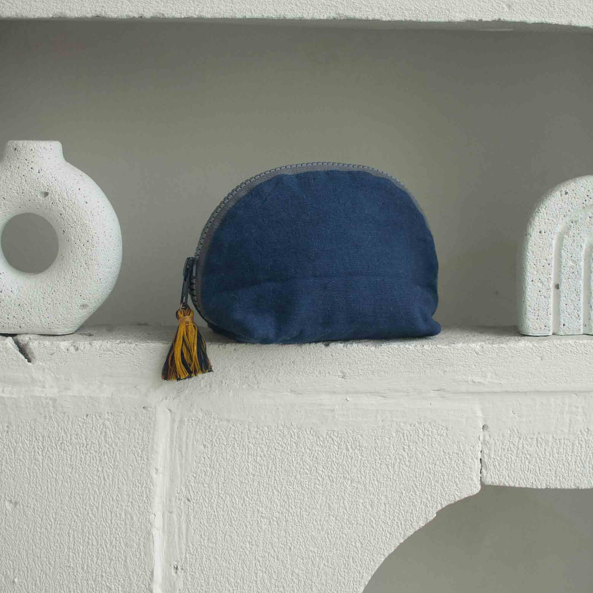 Pancong Pouch Linen - Indigo | Noesa