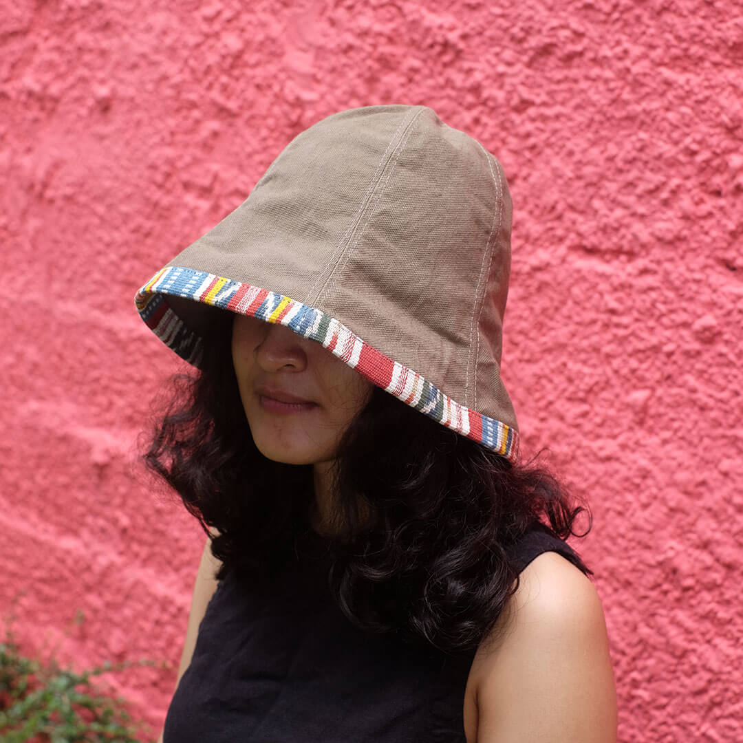 Topi Tulip List Tenun - Bucket Hat | Noesa