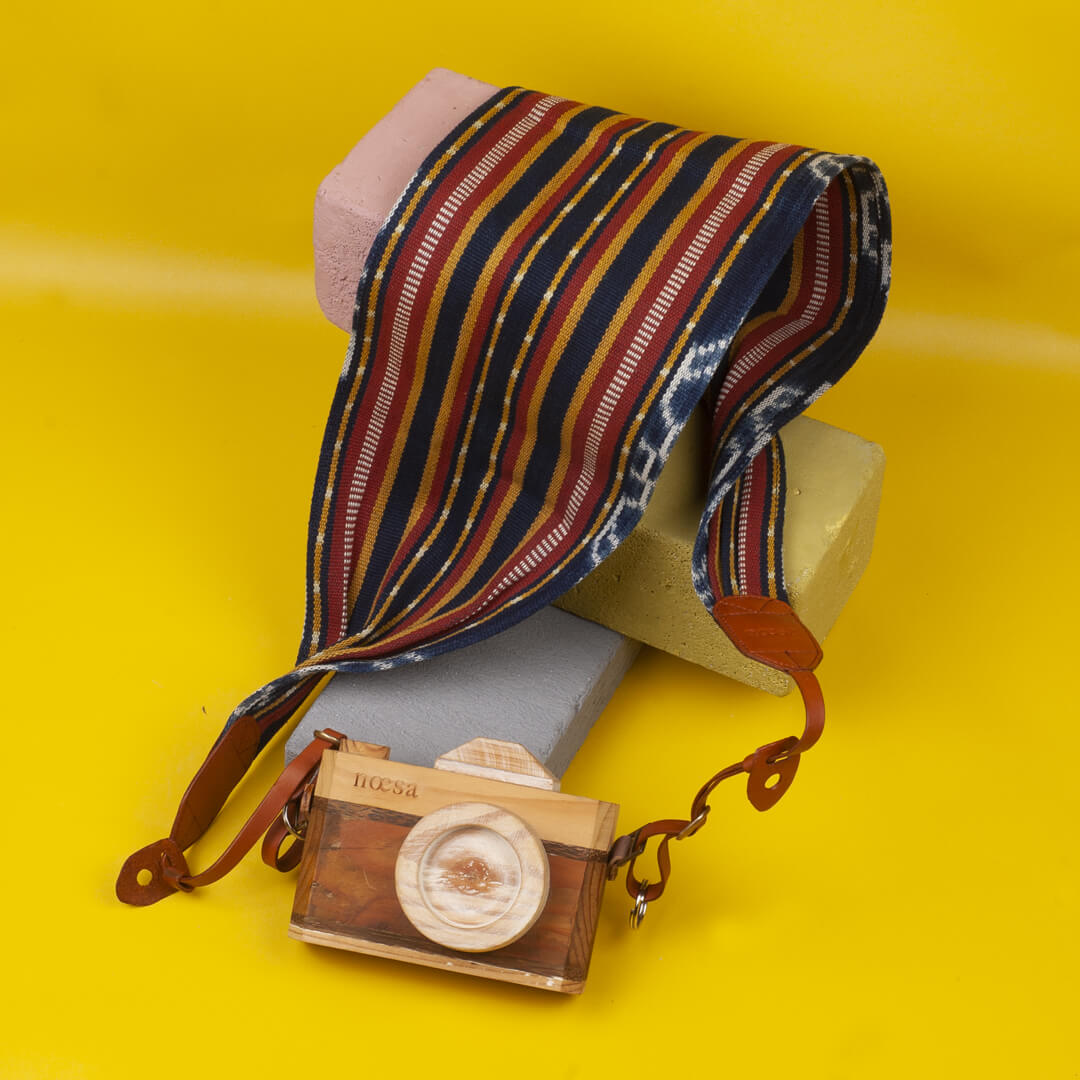 Sangkut - Natural Dye Tenun Ikat Camera Strap Size L | Noesa - 001 - Noesa | Noesa