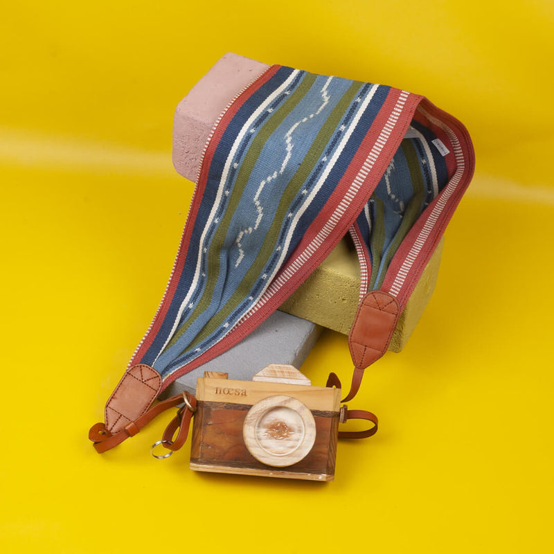 Sangkut - Natural Dye Tenun Ikat Camera Strap Size S | Noesa - 003 - Noesa | Noesa