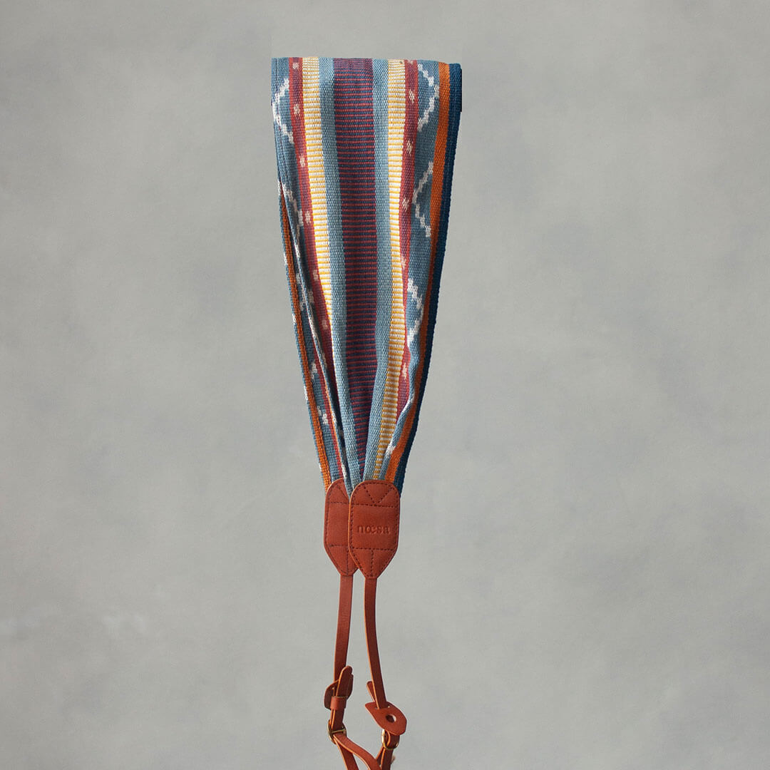 Sangkut - Natural Dye Tenun Ikat Camera Strap Size S | Noesa