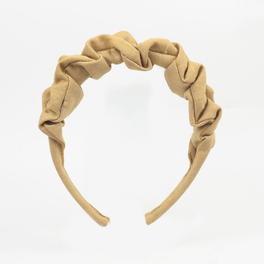 Kerut Polos - Bando Linen - Headbands | Noesa - Walnut - Noesa | Noesa