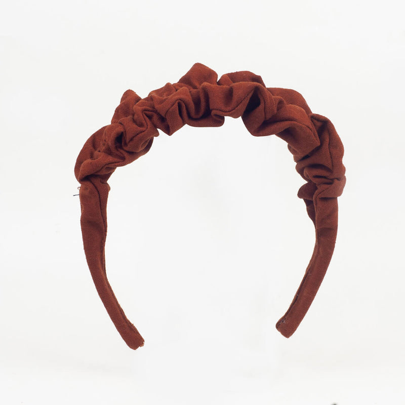 Kerut Polos - Bando Linen - Headbands | Noesa - Terracotta - Noesa | Noesa