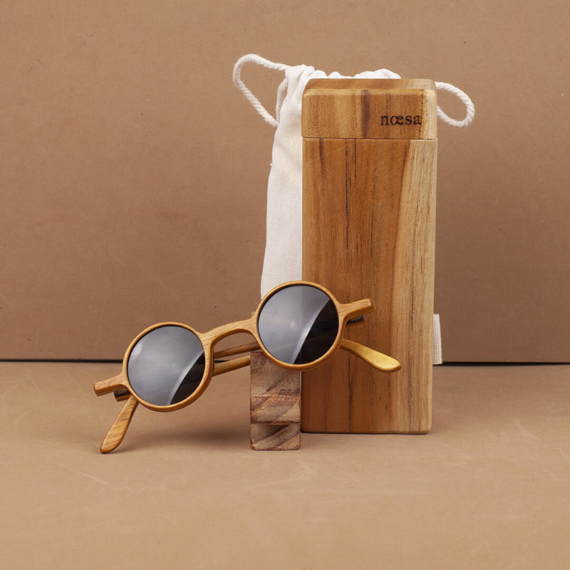 Combro - Kacamata Kayu Bulat - Sunglasses | Noesa - Jackfruit Wood - Noesa | Noesa