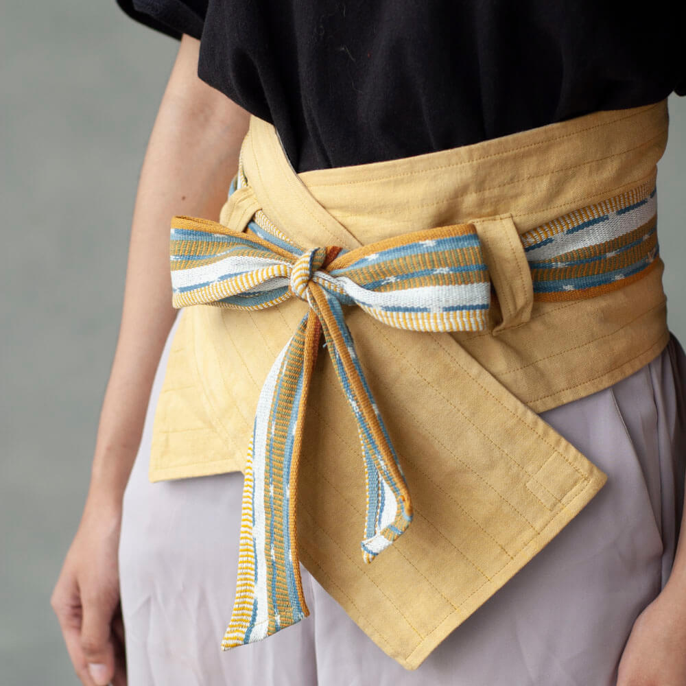 Obi Belt for Kebaya – Handwoven Ikat Waist Belt Noesa