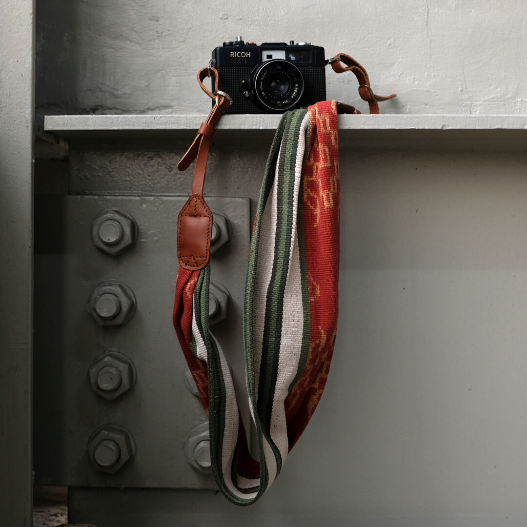 Sangkut - Natural Dye Tenun Ikat Camera Strap Size L | Noesa - Noesa | Noesa