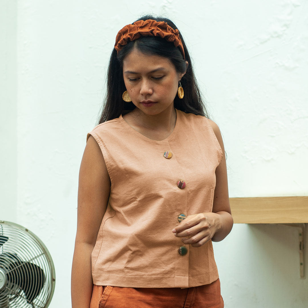 Lekbong - Top | Natural Dye | Noesa - Peach - Noesa | Noesa