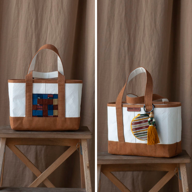 Tote Bag. Handmade Upcycled Bag from Indonesia. Popsiklus and Noesa collaboration