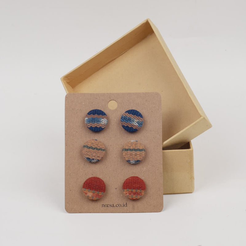 Tusuk Set Of 3 - Earrings Tenun Ikat | Noesa