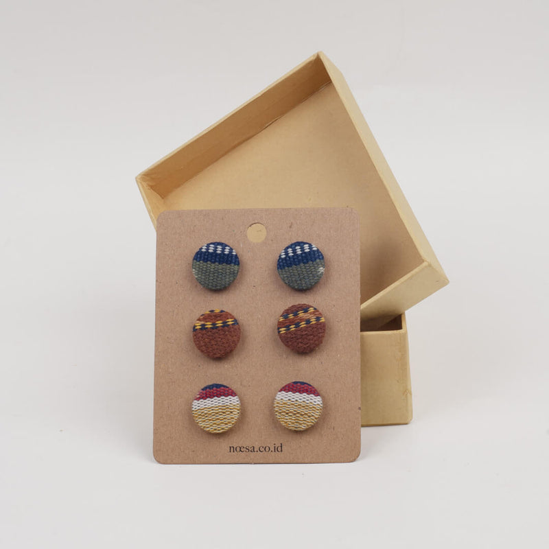 Tusuk Set Of 3 - Earrings Tenun Ikat | Noesa