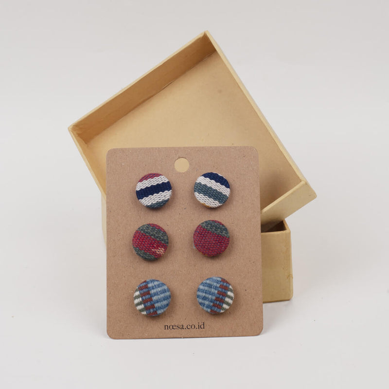 Tusuk Set Of 3 - Earrings Tenun Ikat | Noesa