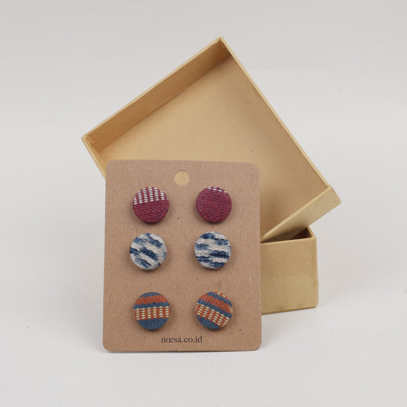 Tusuk Set Of 3 - Earrings Tenun Ikat | Noesa