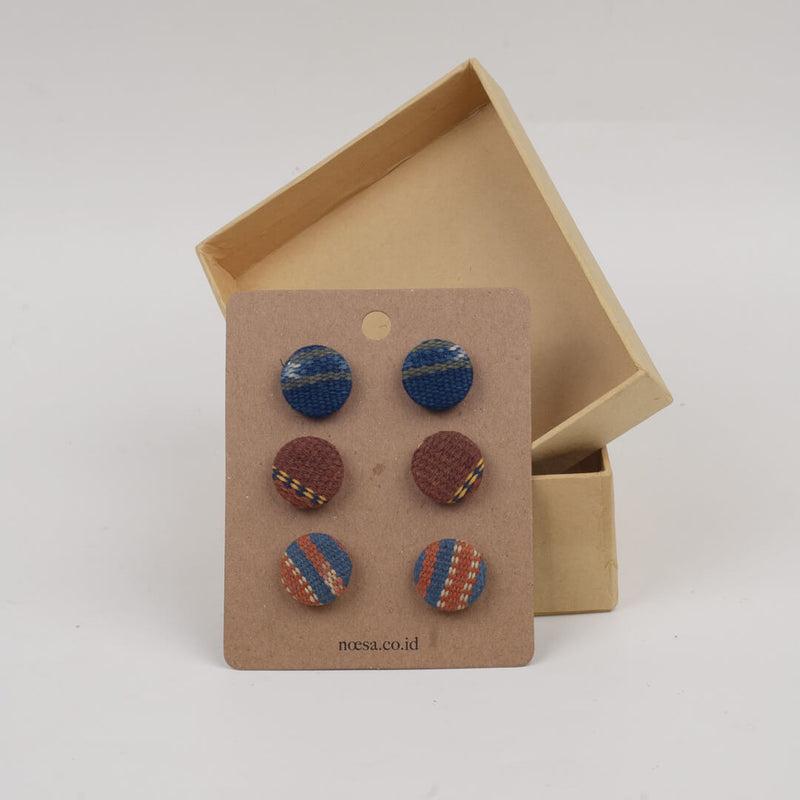 Tusuk Set Of 3 - Earrings Tenun Ikat | Noesa