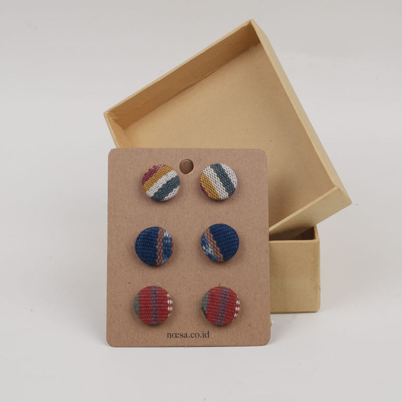 Tusuk Set Of 3 - Earrings Tenun Ikat | Noesa