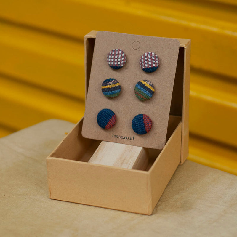 Tusuk Set Of 3 - Earrings Tenun Ikat | Noesa