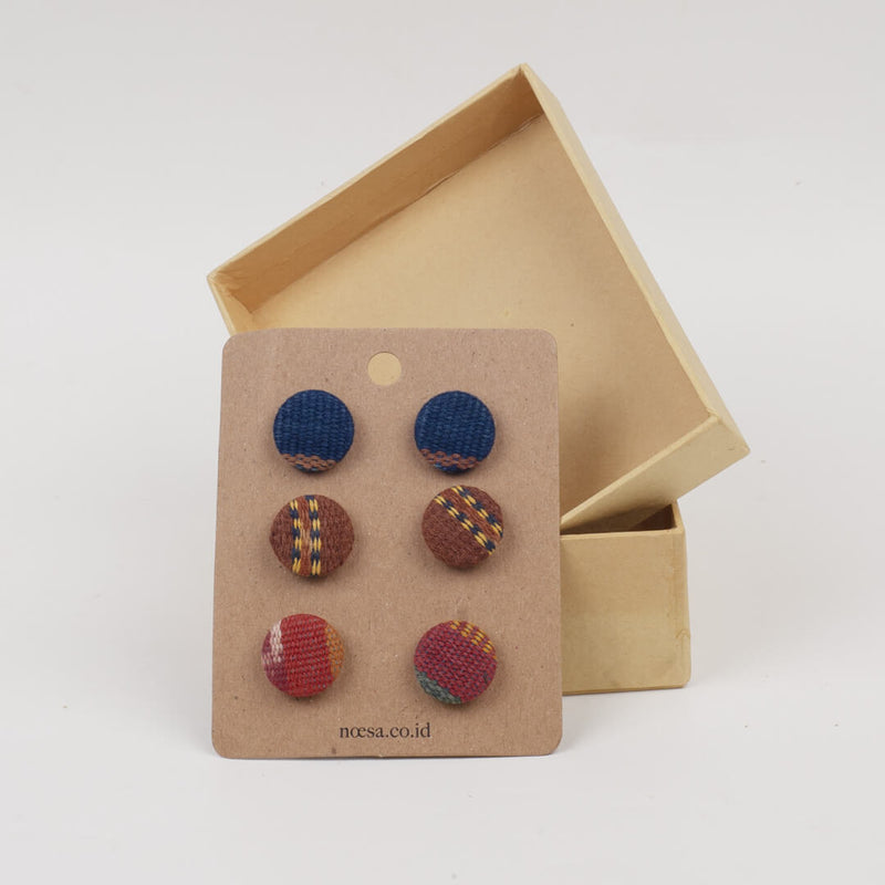 Tusuk Set Of 3 - Earrings Tenun Ikat | Noesa